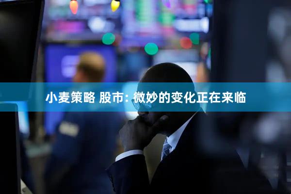 小麦策略 股市: 微妙的变化正在来临