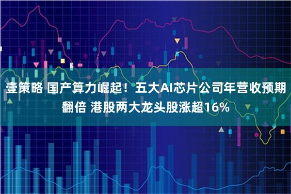 壹策略 国产算力崛起！五大AI芯片公司年营收预期翻倍 港股两大龙头股涨超16%
