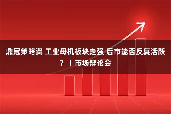 鼎冠策略资 工业母机板块走强 后市能否反复活跃？丨市场辩论会