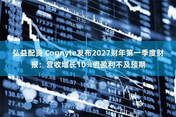 弘益配资 Cognyte发布2027财年第一季度财报：营收增长10%但盈利不及预期