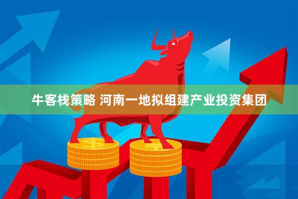 牛客栈策略 河南一地拟组建产业投资集团